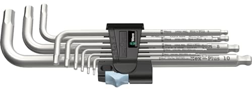 Wera 3950 PKL/9 Innen-Sechskant Winkelschraubendreher-Set 1.5 mm, 2 mm, 2.5 mm, 3 mm, 4 mm, 5 mm, 6 mm, 8 mm, 10mm 9teilig
