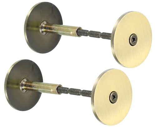 PATIKIL Türknauf Loch Abdeckplatte 2 Pack 1 9/16 Durchm. Riegel Abdeckung Platte Tür Loch Füller Platte für 1 1/32 bis 1 3/8 Löcher Bronze