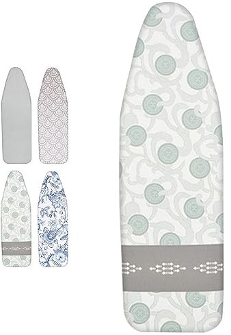 IkErna Ironing Board Covers 81X30/92X33/97X33/110X35/122X38Cm with Padding, Iron Board Padded Cover/C/110 * 35Cm