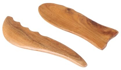 SOESFOUFU 2stücke Natürliche Holz-massageroller Mini-schabebretter Aus Sandelholz Tragbare Hautpflege-tools Für Gesicht Nacken Und Schultern Für Entspannende Massagen