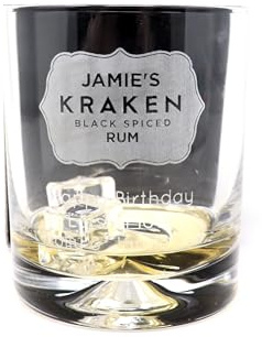 Regalo Personalised Dimple Tumbler - Kraken Label Design (No Gift Box)