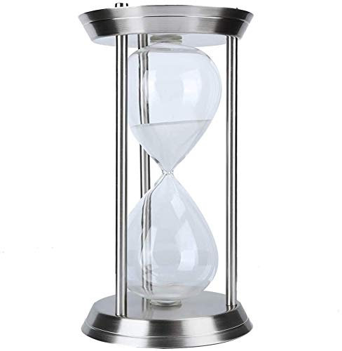 Vintage 30 Minute Sand Timer Hourglass for Classroom Education & Sensory Play Metal Bronze Egg Timer