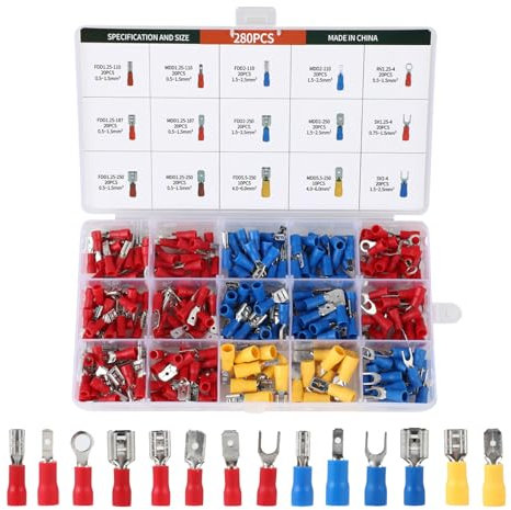 Terminales Eléctricos 280 Piezas - Conectores Eléctricos Rápidos - Terminales Cables Eléctricos - Conexiones Cables Electricos