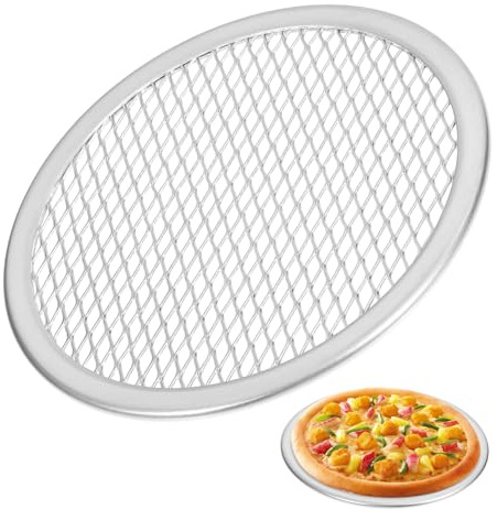 MUSISALY Plaque à Pizza en Aluminium Antiadhésive Ronde Conductivité Thermique, pour Restaurants Occidentaux et Salons de Thé, Cuisson Uniforme Garantie