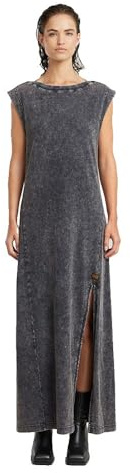 G-STAR Dam Overdyed Maxi Tank Wmn Casual Dress, Grå (Petrol Double Dye D26096-c756-h365), M