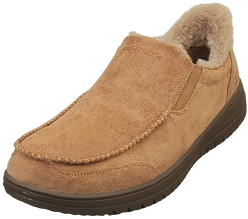 Skechers Men's Murette Scofield Slip-In Trainers, Tan Microfiber, 9 UK