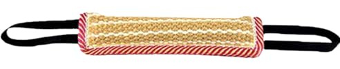 Dog Tug Toy - Dog Bite Jute Pillow Training Toy with 2 Strong Handles, Tug Toys for Dogs, Interactive Dog Pull Toy for Tug of War, Dog Toys for Medium to Large Dogs