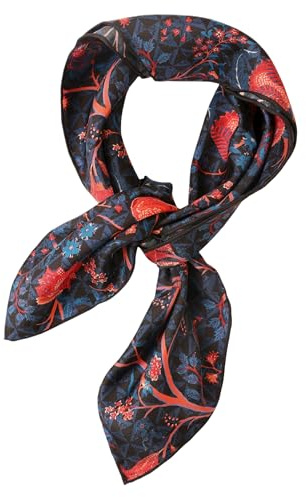 Prettystern Silk halsduk Ascot halsduk bandana herr fyrkantig 53 cm, 44 svart, blå, röd, 53 cm X 53 cm