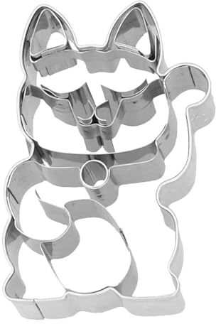 Birkmann, Ausstechform Lucky Cat, Edelstahl, 2,5×4,5×6,5 cm