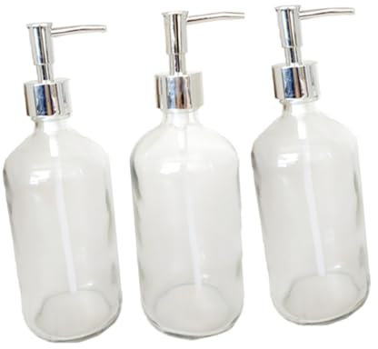 BESPORTBLE 3stücke Glas Lotionflasche Leerer Shampoobehälter Pumplotionsflasche Tragbar Für Reisen Ausflüge Camping Hause