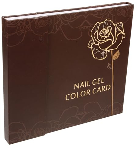 BESTYASH 120 Spaces Nail Color Display Book for Manicure and Pedicure Coffee Abs and Paper Material with Easy to Open and Close Design Chic and Practical Nail Polish Cards