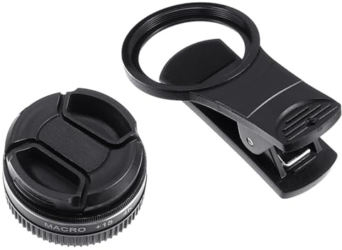 Mobestech Obiettivo Macro 37mm per Smartphone Clip, Lente 15x in Lega di Alluminio Aeronautico Nera, Rivestimento Multistrato per Fotografia