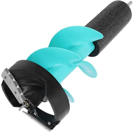 Headerbs Kit Trivella per Ghiaccio Elettrica con Punta Galleggiante da 6 Pollici, Lega di Alluminio e Lama in Carburo per la Pesca Invernale e la Perforazione del Ghiaccio di Emergenza