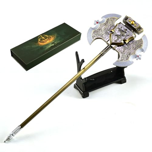 Housunzi Elden Rings Axe of Godrick Modelo - 30 cm / 11,8, Fullmetal con Caja de Regalo Coleccionables del Juego Accesorio de Cosplay Adornos de Escritorio Regalos para Gamers