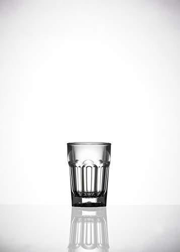 Virtually Unbreakable Polycarbonate Shot Glass Elite Remedy 25ml Shot Pack of 4