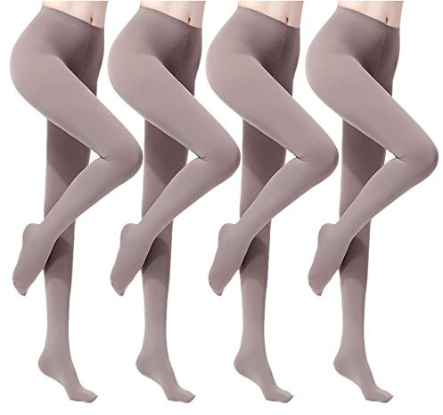 ANDIBEIQI Ogenomskinliga strumpbyxor för kvinnor, termostrumpbyxor, trosor, 120 Den tights, strumpor, fina strumpbyxor, underbyxor för höst och vinter, varma, mjuka, lätta, GRÅ, one size stor