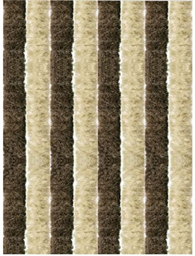 Arsvita Tenda in ratina 160 x 220 cm in tinta unita beige – marrone, perfetta protezione dagli insetti e dagli sguardi indiscreti per la porta del balcone e della terrazza, molti colori