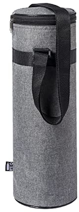 TIENDA EURASIA Kühltasche aus Stoff, 1,5 l, isolierte Innenseite, Reißverschluss, verstellbarer Schultergurt, verstärkter Boden, Flaschengröße, Ø 11 x 35 cm