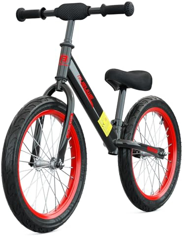Bueuwe 16 inch Balance Bike for 4 5 6 7 8 Year old Boys Girls, Kids No Pedal Bikes with Adjustable Seat, Toddler Walking Training Bicycle, Children's Toys Gifts, Black