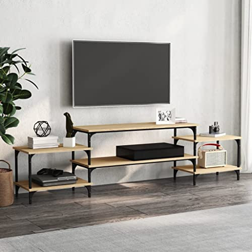 RAUGAJ Home & Garden TV-Schrank, Sonoma Eiche, 197 x 35 x 52 cm, Holzwerkstoff