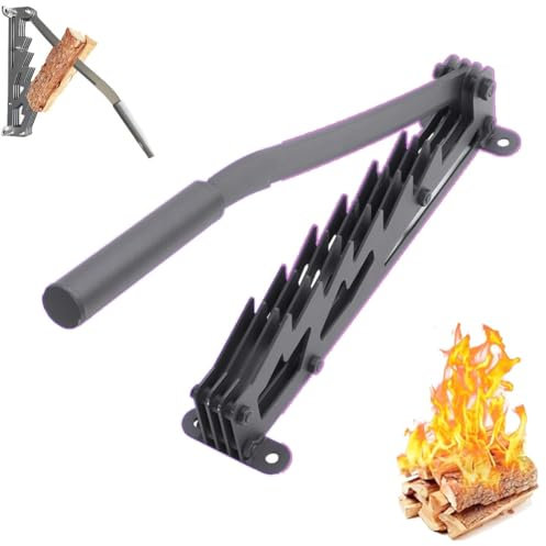 Powerful Wall Mounted Log Splitter，Portable Manual Firewood Log Splitter,Heavy Duty Wood Cracker for Indoor Outdoor