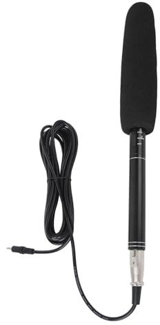 Interview Mikrofon, Richtmikrofon mit 3 poligem XLR Anschluss, Zwei Tonabnehmern und Zwei Mikrofonkernen, Kameramikrofon für Digitale SLR Camcorder Interview Videoaufzeichnung