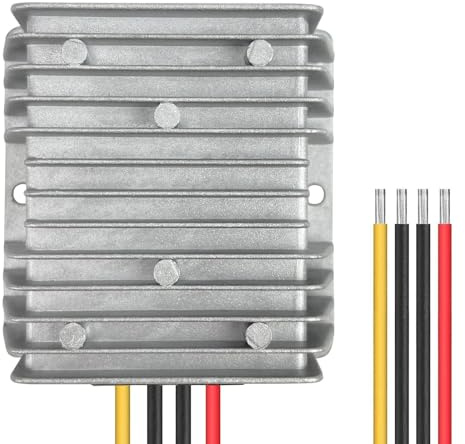 Spannungswandler 36V 48V bis 12V 20A 240W DC-DC Wandler 20-60V bis 12V Stepdown Konverter IP68 Wasserdicht Auto-Stromrichter Abwärtswandler Stromversorgungsmodul