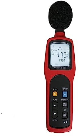 Fonometro A Leva Facile Da Trasportare Rumore Max/min Lcd Retroilluminazione Allarme Alto Registrazione Dati