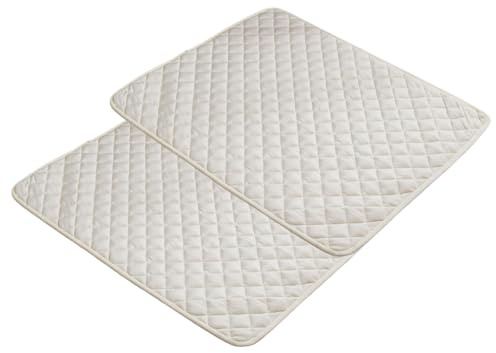 FANSU Tragbar Welpen Unterlagen, 2er-Pack Wiederverwendbare PIPI Matten für Hunde,Wasseraufnahme Inkontinenzunterlage,rutschfest Welpenunterlage,für Zuhause/Auto/Reisen (150x100cm,Beige)