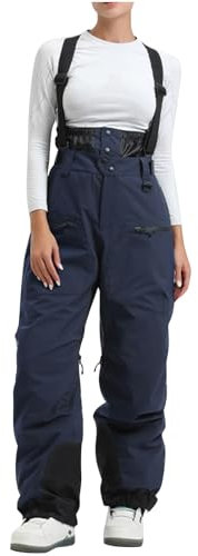 Skihose Herren Baggy Wasserdicht Mit Träger Snowboardhose Herren Latzhose Gefüttert Warm Schneehose Damen Winter Ski Atmungsaktiv Snowboardhose Mit Hosenträger Weit Ski Hosen Für Männer Dicke