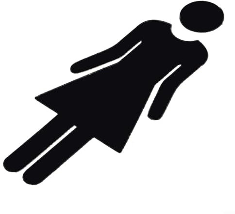 Einfach zu installierende Acryl-WC-Schilder, die Männer- und Fraueneinrichtungen anzeigen, 1 Paar (schwarz)