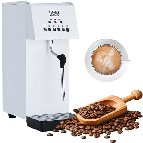 JJENXYYDS Machine à Vapeur entièrement Automatique, Machine à mousser Le café électrique, Machine à mousser Le café à la Vapeur Professionnelle de 6 L,pour thé et café