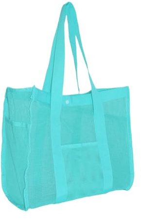 Rrlihjgu Sac De Plage, Sac de Plage Femme Pochette en Maille Imperméable Anti-Sable, Organisateur Anti-Sable Imperméable Réutilisable Avec Poches De Rangement Familial Pour Jouets - Idéal Vacances Été