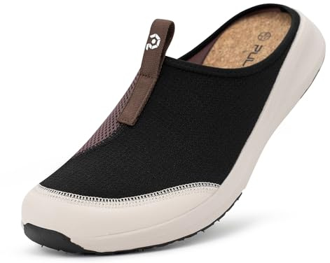 FEFELUIS Men's Recovery Wide Toe Box Slippers - Zero Drop Lightweight Sport Lightweight Stability Clogs Black Size 13