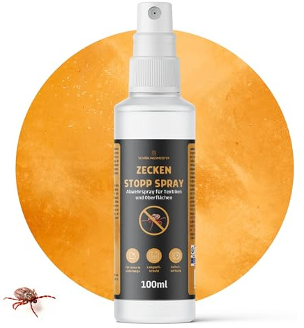 Zecken Stopp Spray – 100 ml – Hochwirksames Abwehrspray für Textilien & Oberflächen – Bis zu 12 Wochen Schutz – Für Zuhause & unterwegs – PT19 Repellent