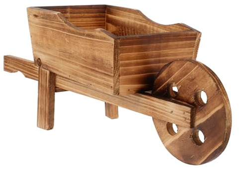 ibasenice Fioriera a Carrello in Legno per Mini Cactus e Succulente