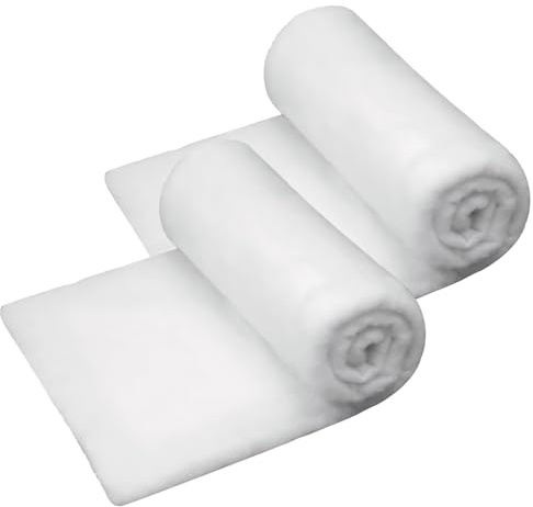 Uoxmiy 2 PCS Snow Blanket Roll Decorative Fake Snow Blanket Soft and Fluffy for Christmas Decoration and Winter Wonderland (240 x 80 cm)