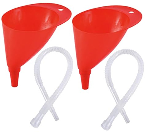 ORFOFE 2 ensembles Entonnoir Flexible Extra Long pour Carburant et Huile Plastique Grand Volume Adapté Voitures et Kit