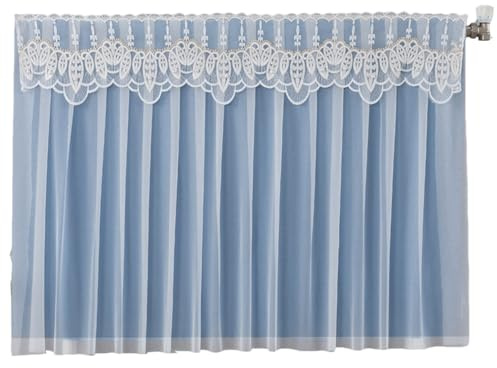 Copritermosifone a Doppio Strato in Pizzo, Protezione Antipolvere e Decorativa per Radiatori con Tessuto Traspirante, Copri Termosifone Stoffa per La Decorazione Della Casa(Blue,80cm/32in)