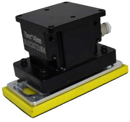 Pulidora neumática automática aleatoria orbital cuadrada de 7,5 x 14 cm para brazo robot para sistema de automatización, línea de producción, banco de trabajo, carpintería, acabado automático