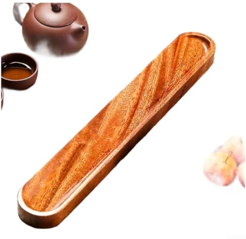 Portavasos de madera maciza con borde redondo de una sola capa para juegos de té, secar y organizar tazas, accesorio de cocina compacto y funcional