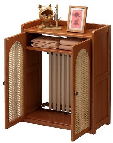 KAFHGEIN Heizkörperverkleidung MDF Holz, heizkörperabdeckung modern, heizung Abdeckung für flachheizkörper, Radiator Shelf holzdesign(60x25x98cm)