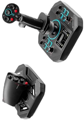 Professional Flight Emulator Joystick & Throttle Set with Adjustable Resistance High Accuracy for OS 10/11 Multiple Mode Flight Controller