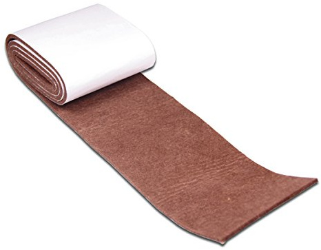 Brinox B76210M - Deslizadores de fieltro sintético (85 mm x 100 cm) color marrón