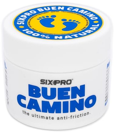 SIXPRO BUEN CAMINO 50ml | Crema Antifricción Natural para Peregrinos | Previene Ampollas y Rozaduras en Pies y Zonas Sensibles | Protección e Hidratación para Senderismo y Largas Caminatas