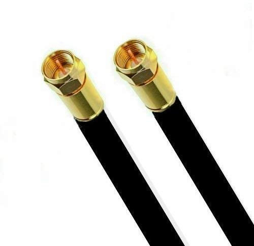 Sat Kabel Fritz!Box Cable Vodafone Kabel Kabelanschluss Anschlusskabel Satkabel Koaxkabel TV Kabel Satanschlusskabel Fernsehkabel Full HD 4K 8K UHD 7mm 135dB (3 Meter, Gold Gerade-Gerade Schwarz)