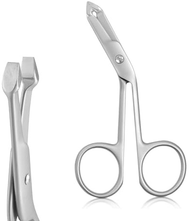 Professional Scissor Tweezers - 3Cr13 Stainless Steel Tweezers with Handles, Larger Grabbing Surface Area, Precision Eyebrow Tweezers for Women and Men Facial Hair
