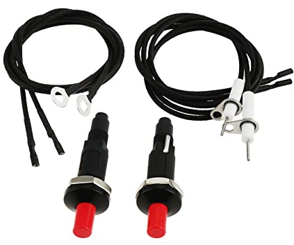 SURIEEN 2 Kit de Encendedor de Chispa Piezoeléctrico 1 out 2 Pulsador Piezo Juego de Encendido de Chispa Piezoeléctrica para Barbacoas, Parrilla de Gas, Chimenea de Gas, Fogata