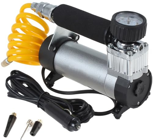 GOFORJUMP Gonfleur de Pneu 12 V Haute Performance Double Cylindre Pompe métallique à entraînement Direct compresseur 100 psi Compatible avec SUV/camions/fourgonnettes/Camping-Cars