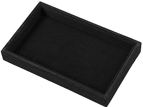VOCOSTE Velluto Gioielli Vassoio, per Anellos Orecchini Collana Bracciale Nero